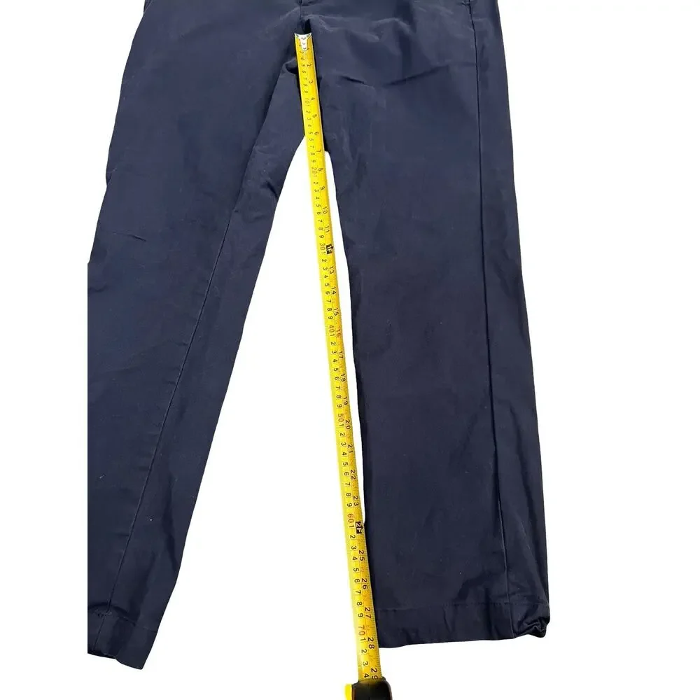 Banana Republic Aiden Chino Pants Men’s 32x34 Navy Blue Slim Fit Stretch Twill